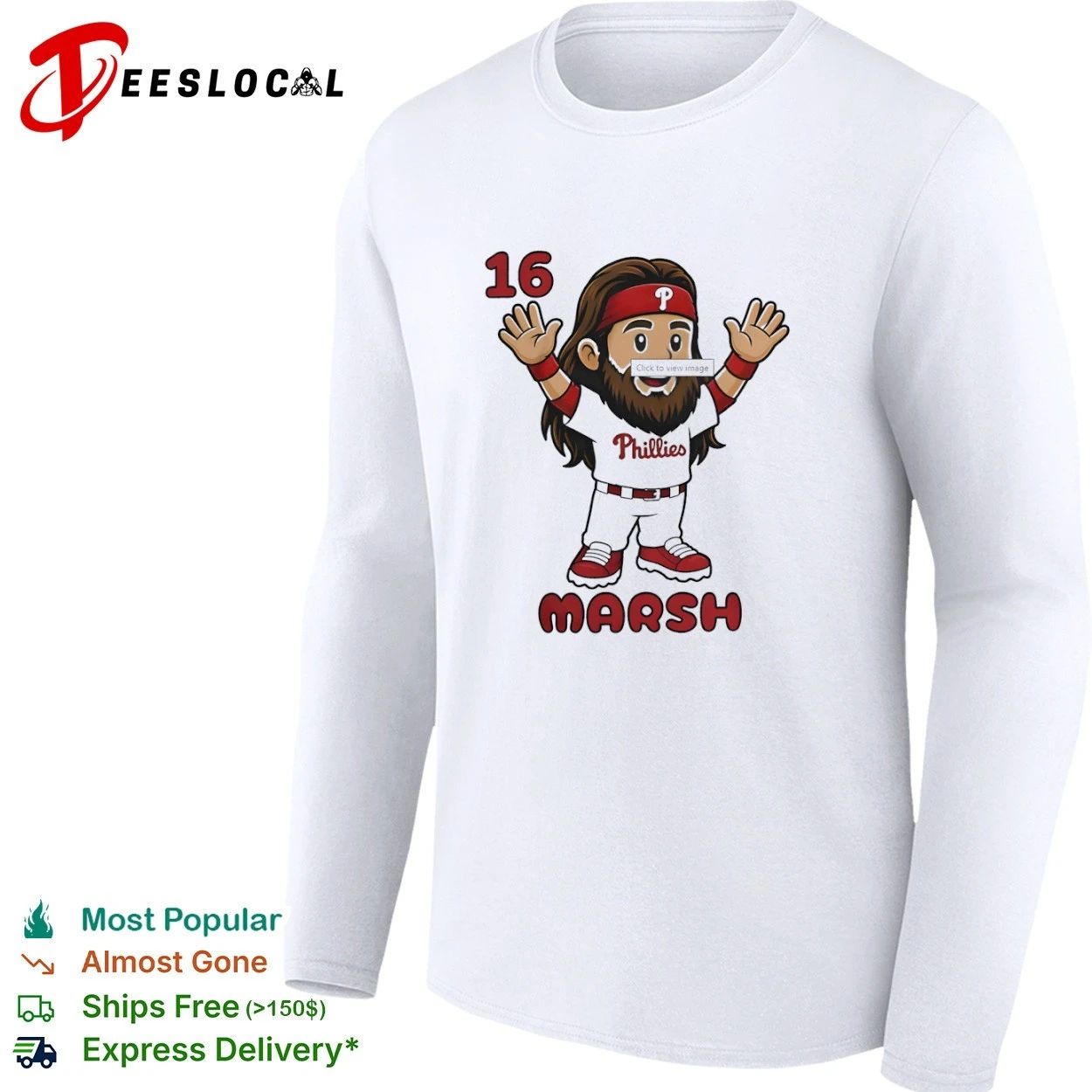 Brandon Marsh 16 Philadelphia Phillies Cartoon T-shirt
