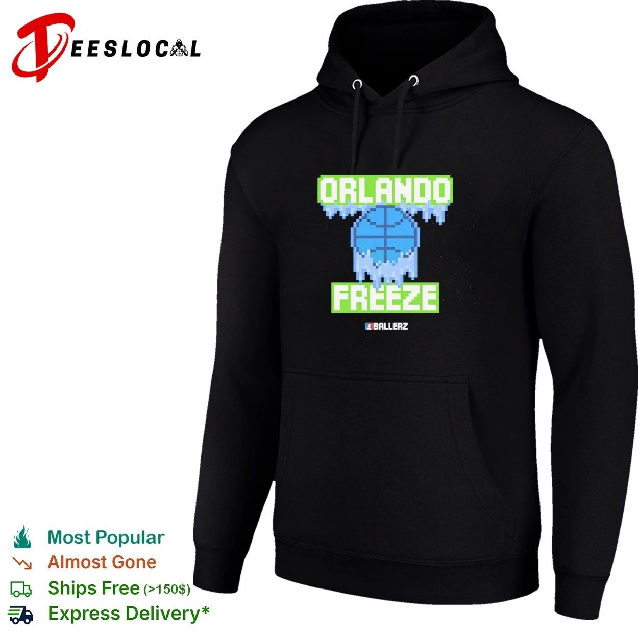 Orlando Freeze Ballerz basketball pixel art T-shirt