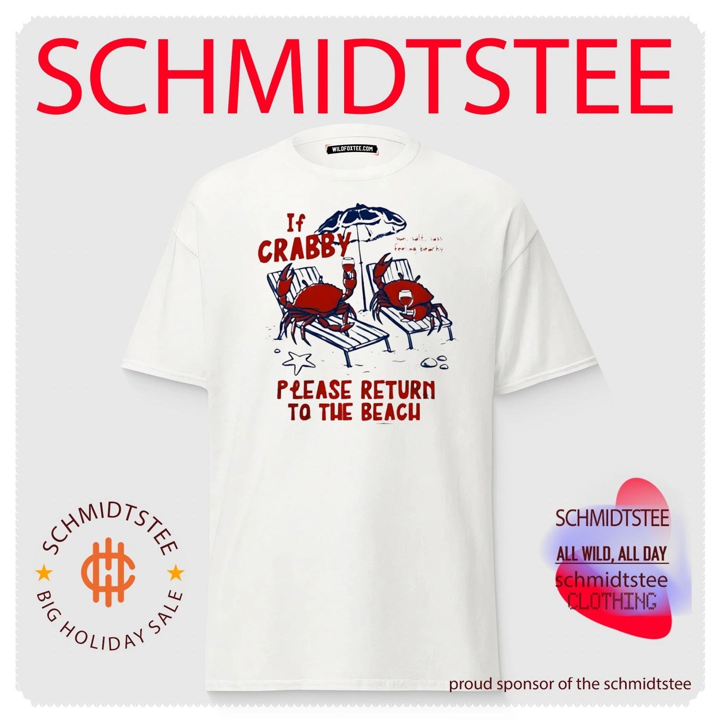 If Crabby Please Return to the Beach crab shirt