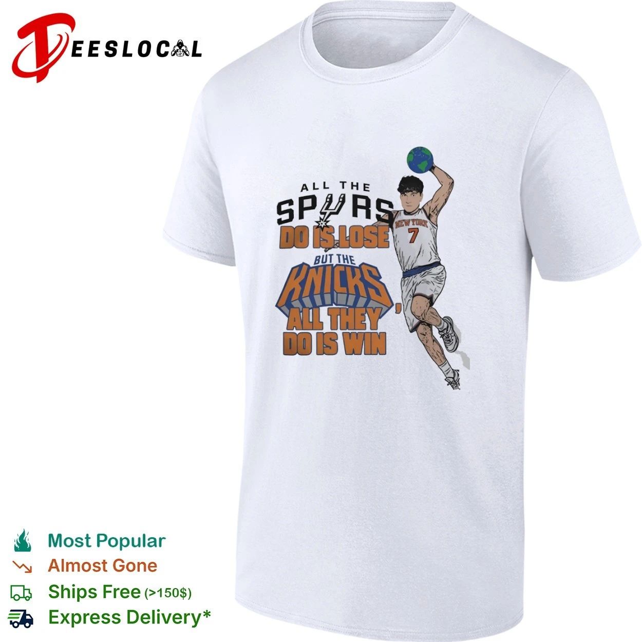 Jalen Brunson NY Knicks All the Spurs Do Is Lose but the Knicks All They Do Is Win T-shirt