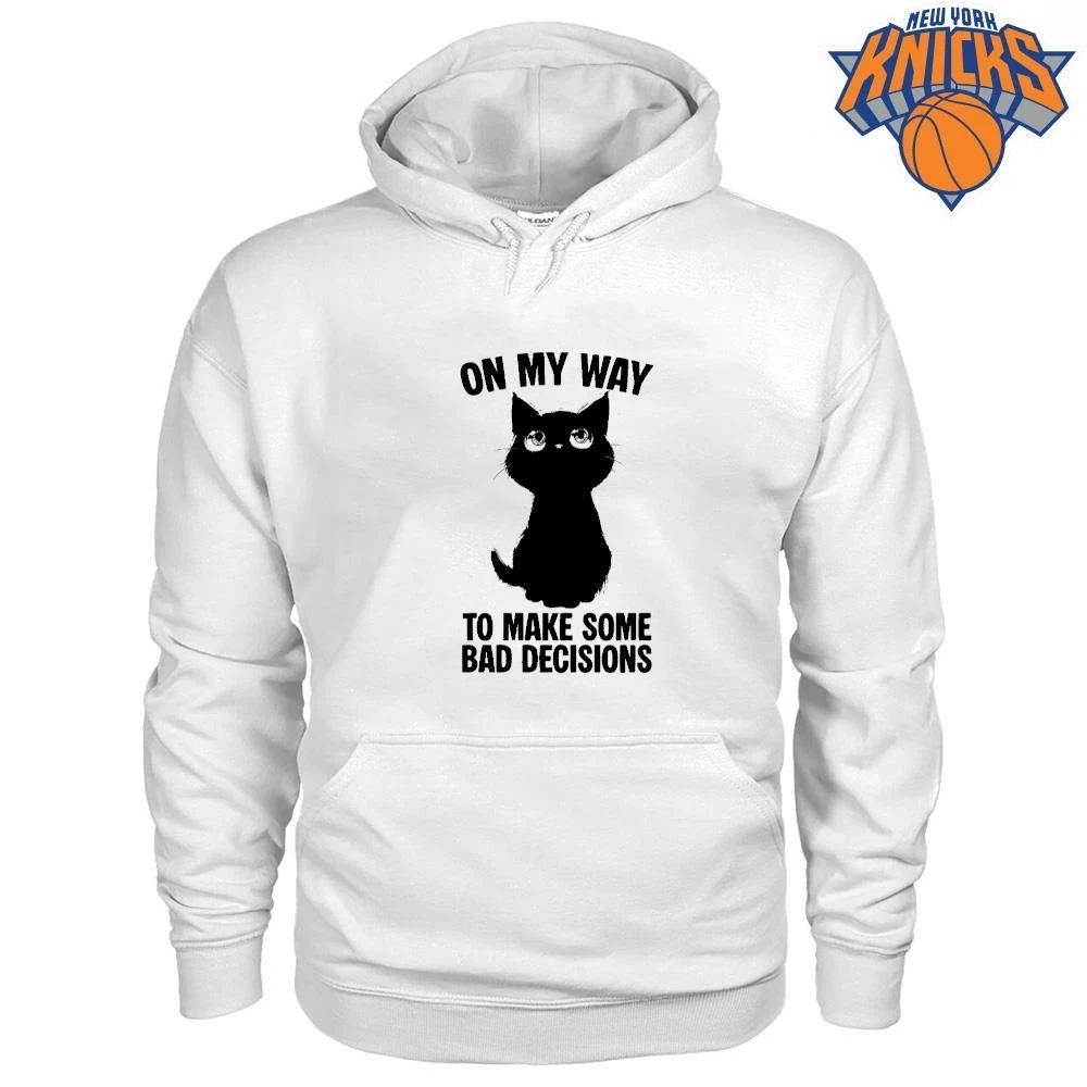 On My Way To Make Some Bad Decisions Cute Black Cat Eyes Funny Meme Shirt