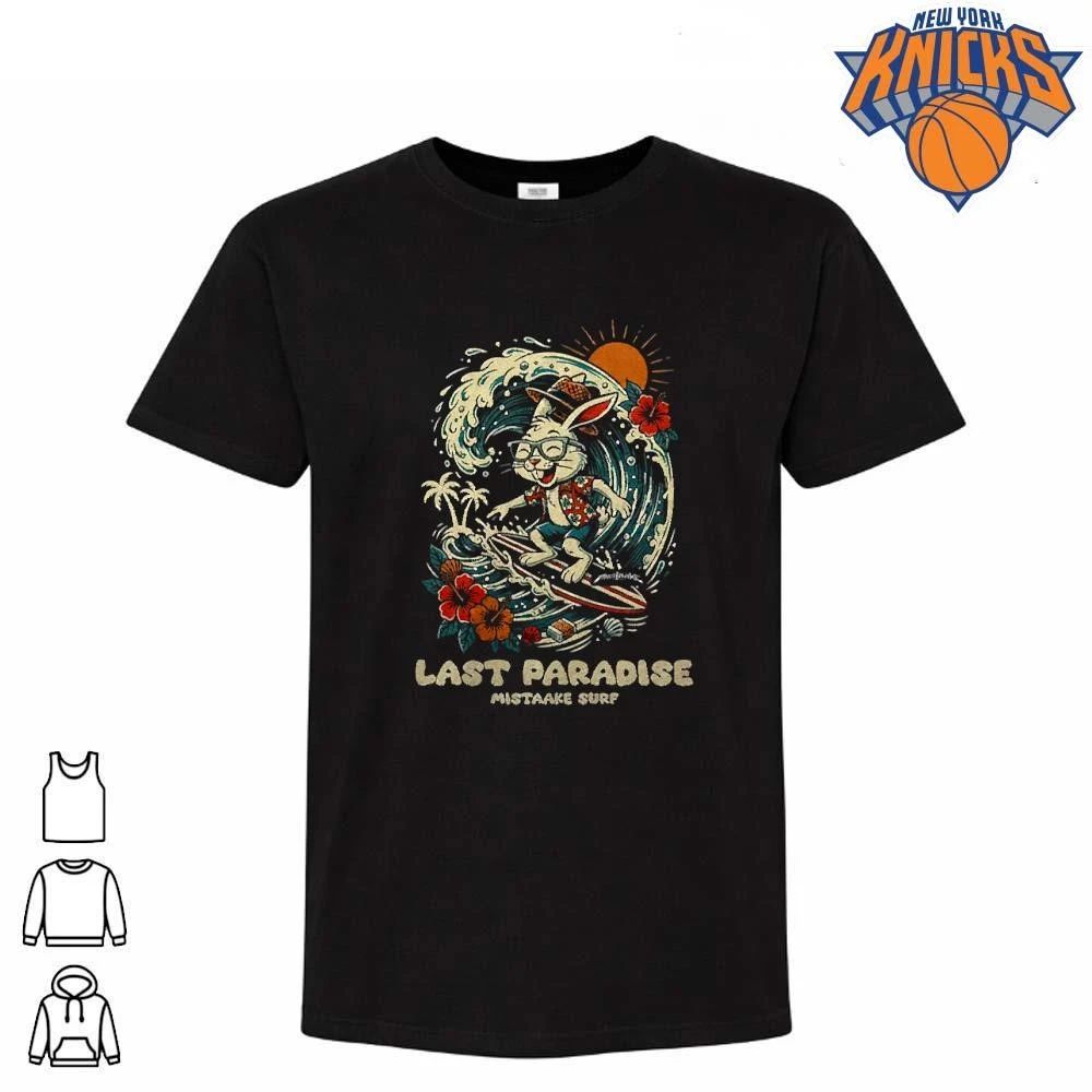 Retro Last Paradise Mistaake Surf Bunny Surfing Ocean Waves Shirt