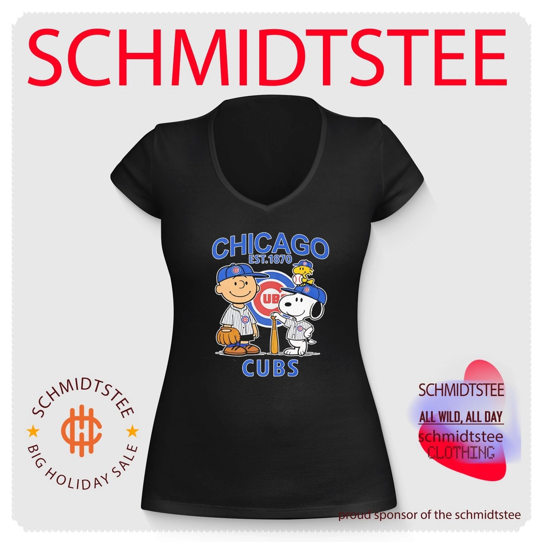 Peanuts x Chicago Cubs Baseball est 1870 shirt