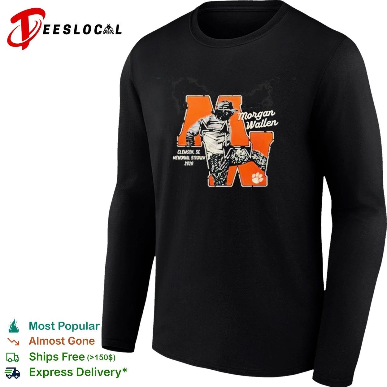 Morgan Wallen Clemson Tigers Still The Problem Tour 2026 Memorial Stadium T-shirt