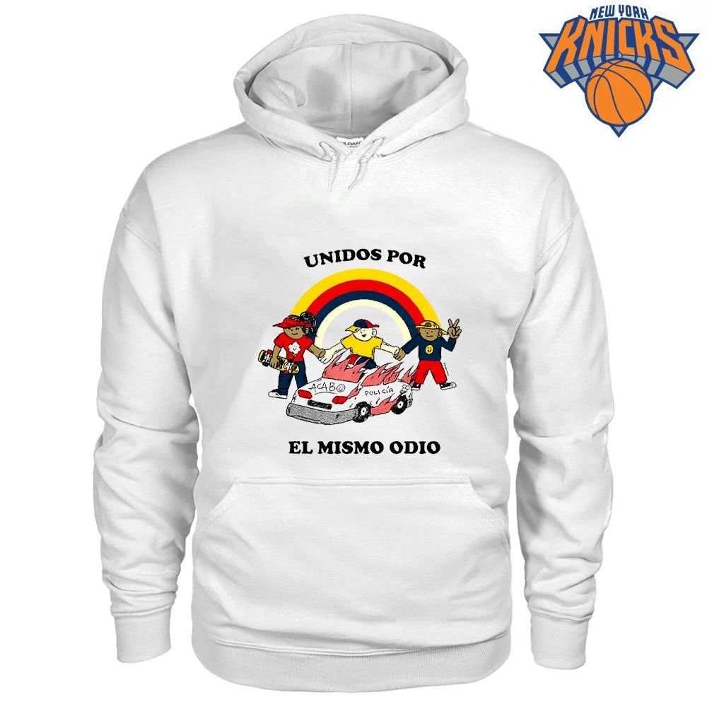 Unidos Por El Mismo Odio ACAB Burning Police Car Rainbow Vintage Shirt