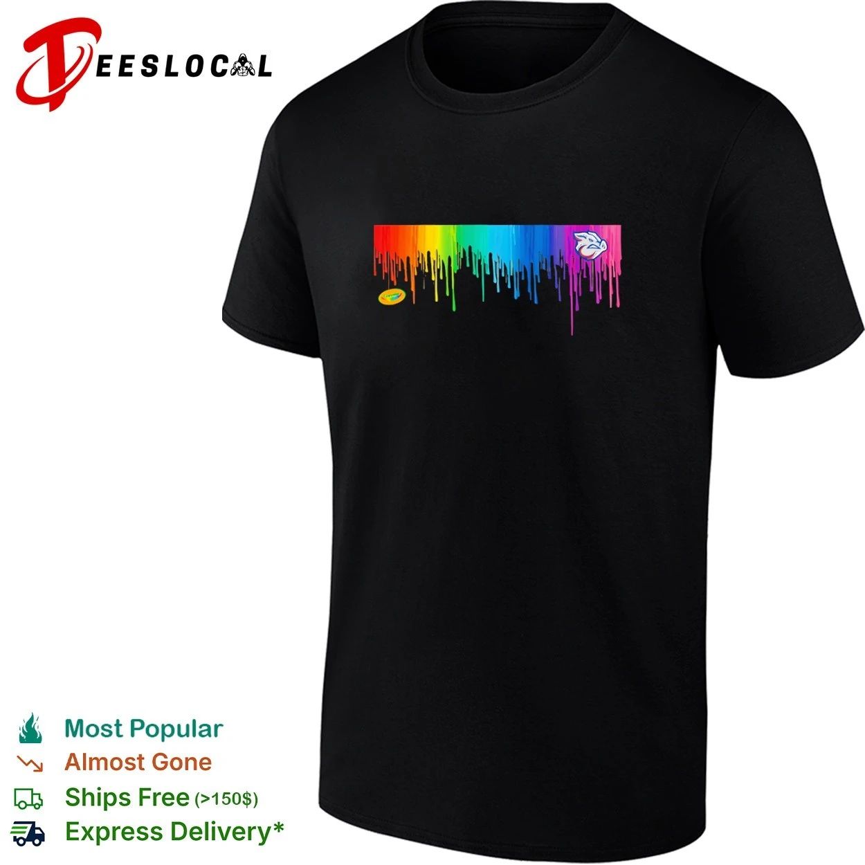 Crayola Paint Drip Lehigh Valley IronPigs T-shirt