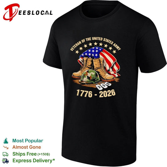 Veteran of the United States Army 1776-2026 T-shirt