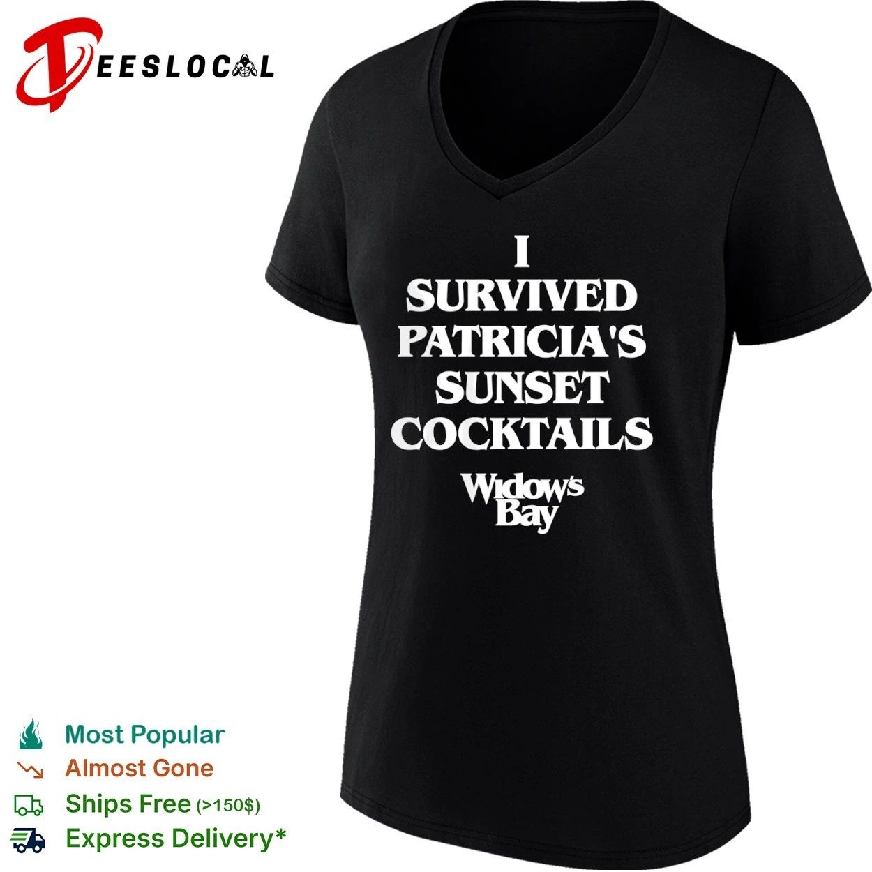 I Survived Patricia’s Sunset Cocktails Widow’s Bay T-shirt