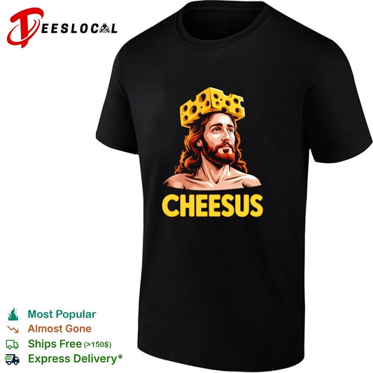Cheesus Christ Cheese Crown Jesus funny T-shirt