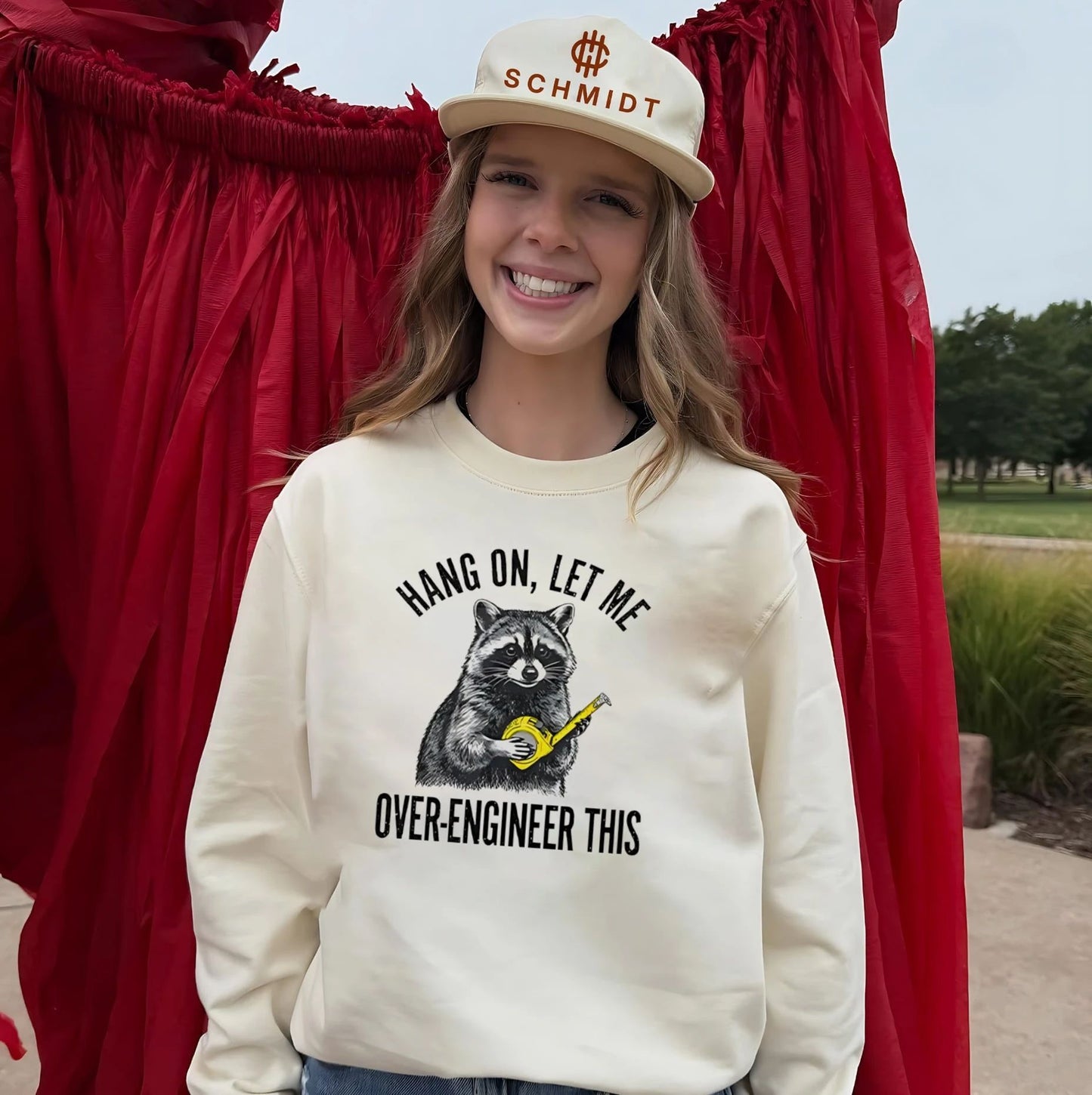 Hang On Let Me Over-Engineer This Funny Raccoon Engineer shirt