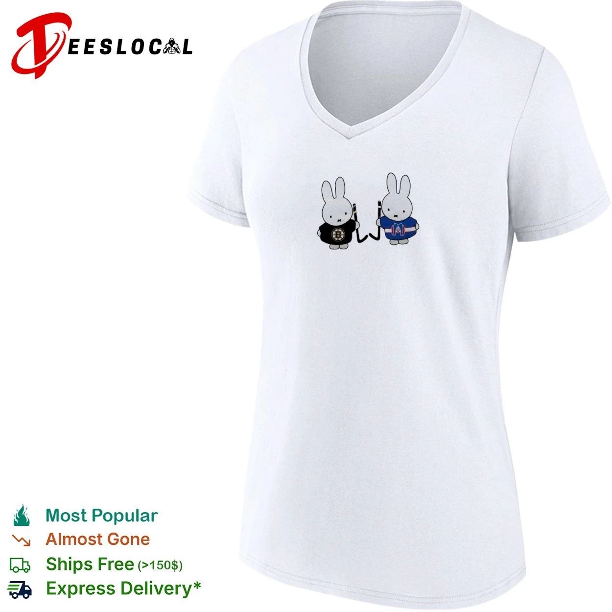 Miffy Boston Bruins and Montreal Canadiens Hockey T-shirt