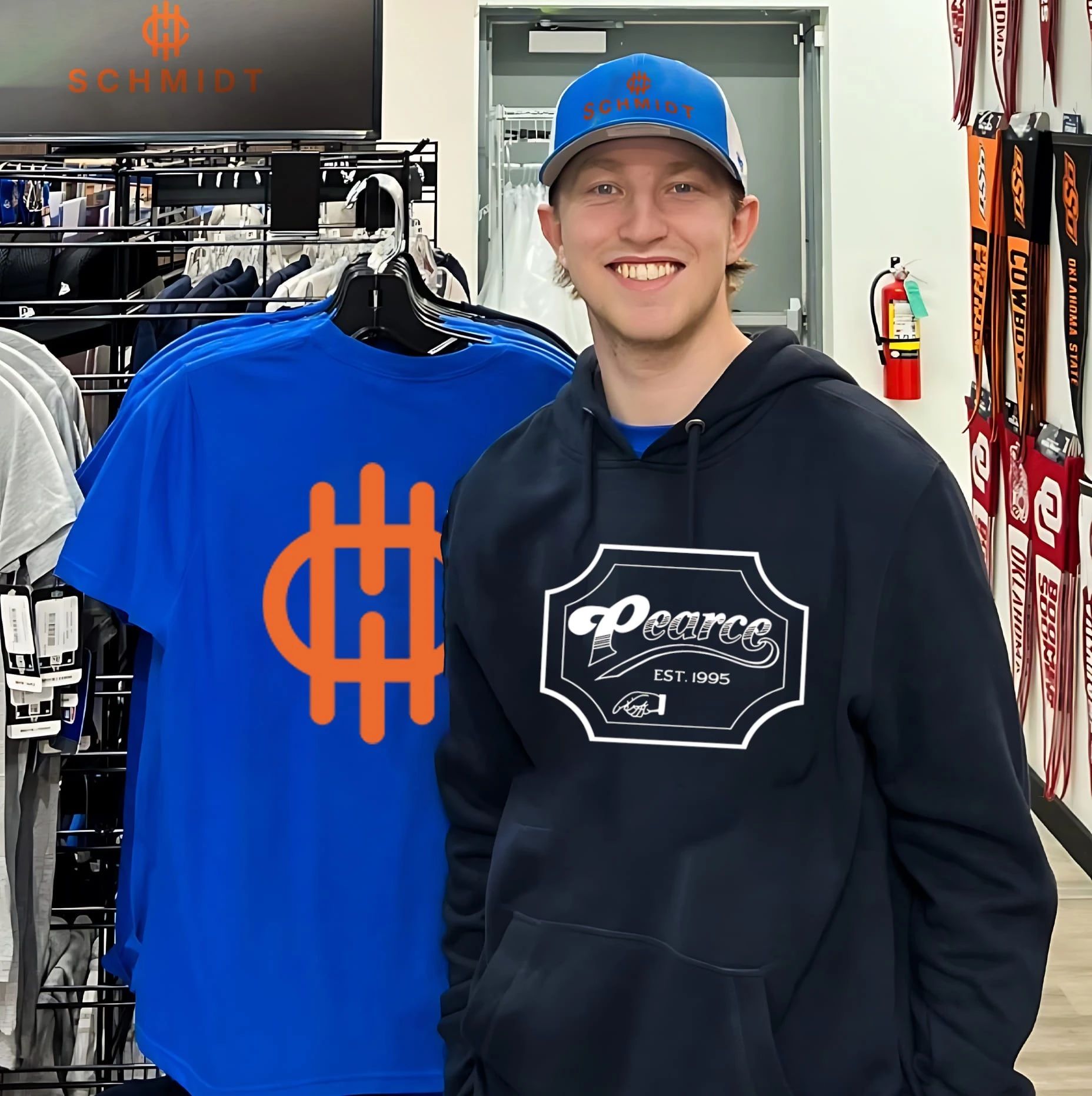 Pearce Est 1995 logo shirt
