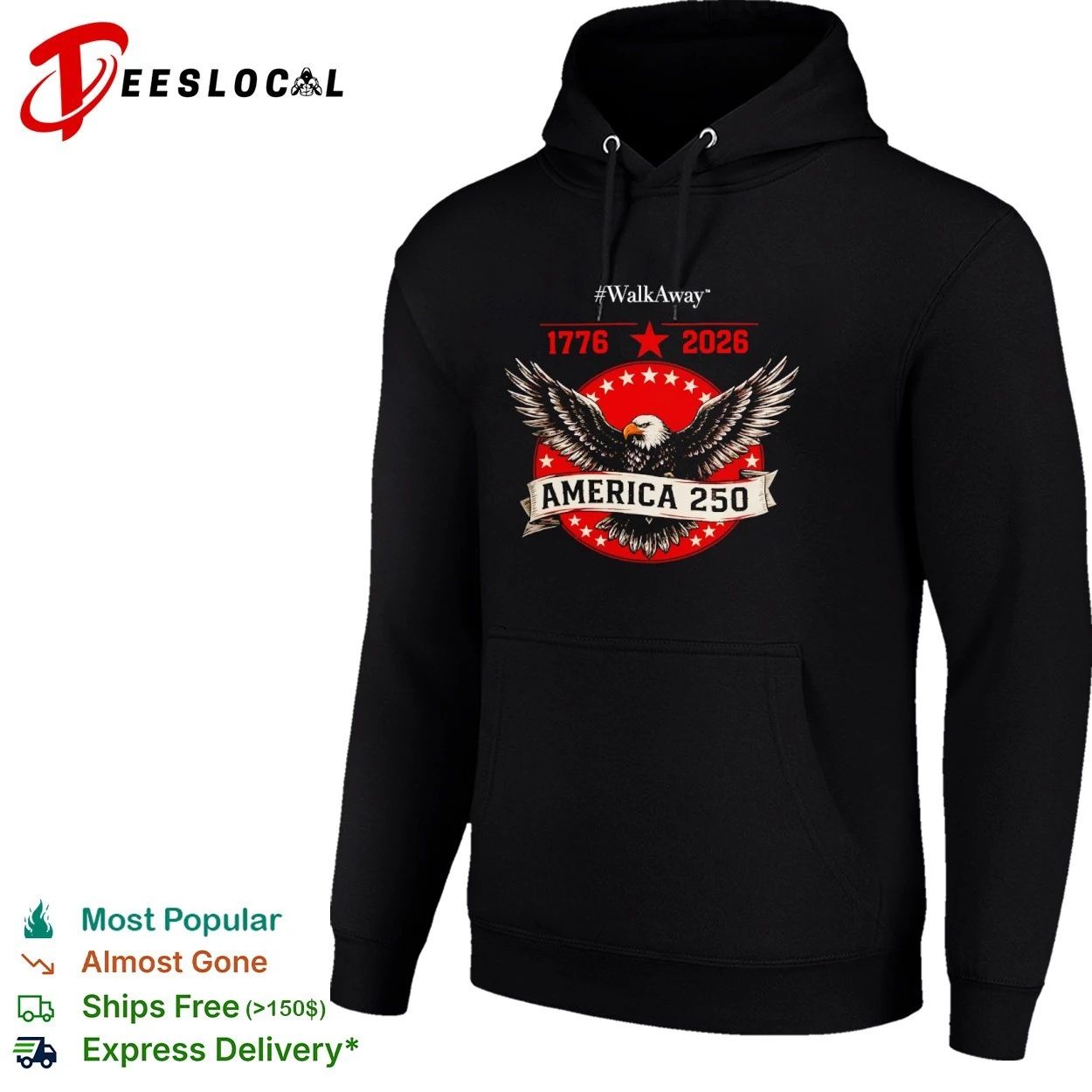 WalkAway America 250 1776 2026 Patriotic Eagle T-shirt