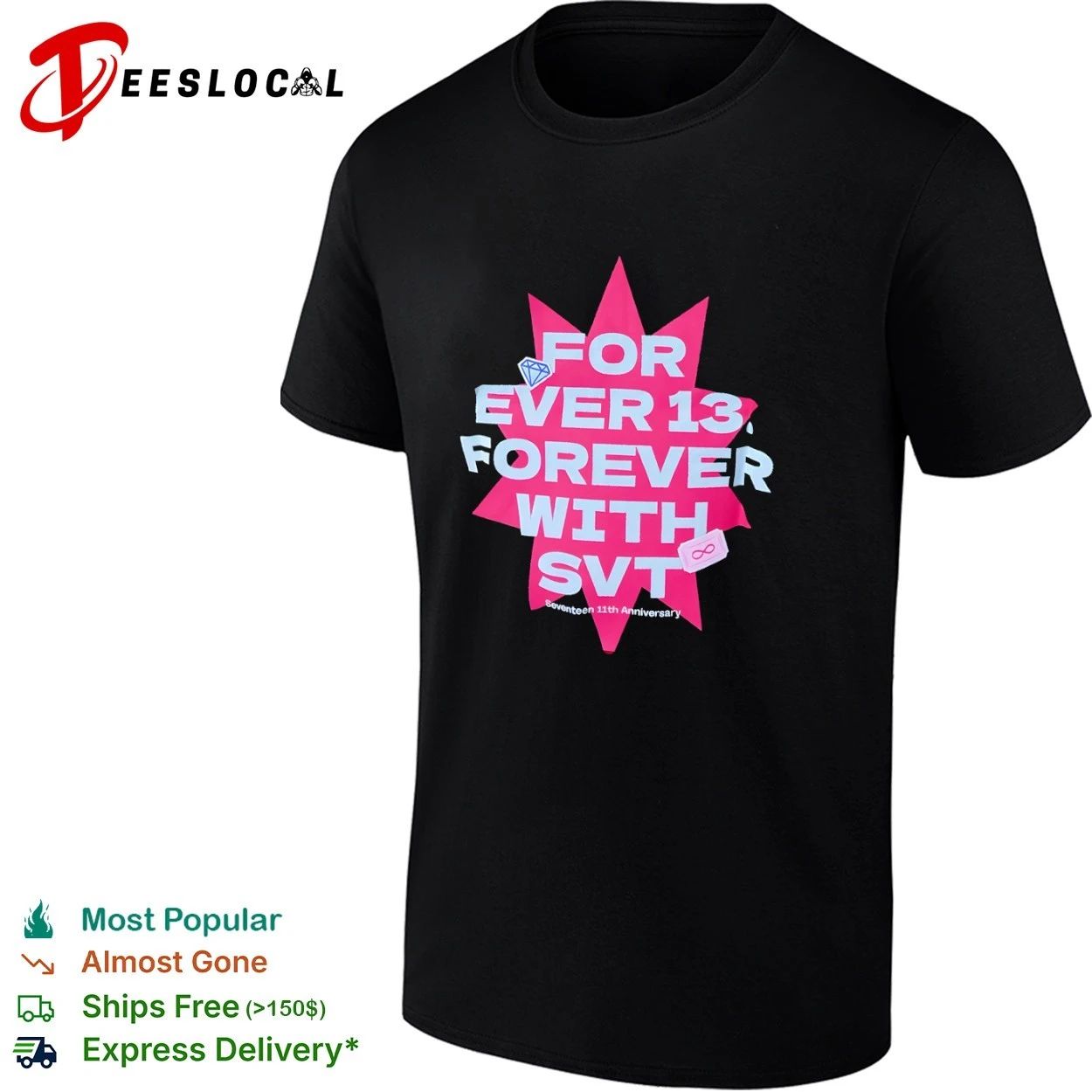 For Ever 13 Forever With SVT Seventeen 11th Anniversary T-shirt