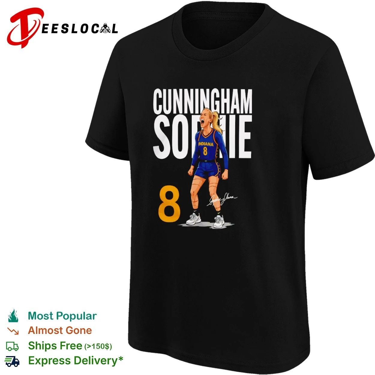 Sophie Cunningham In a World Full of Bullies Indiana Fever T-shirt