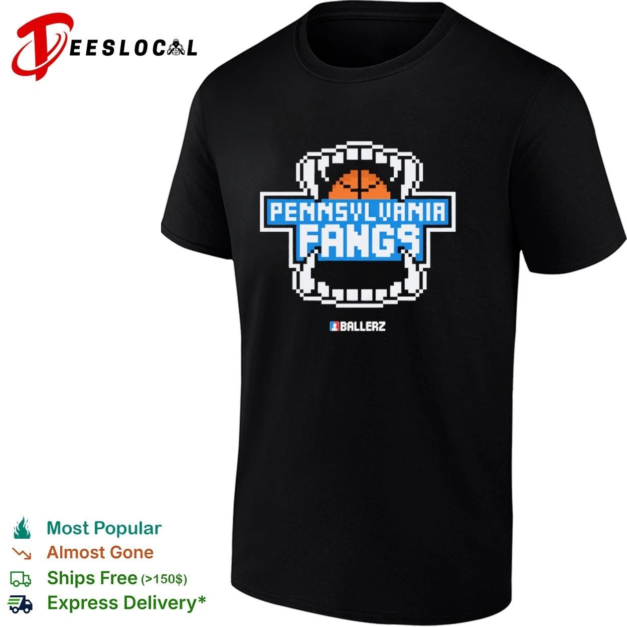 Pennsylvania Fangs Ballerz basketball T-shirt