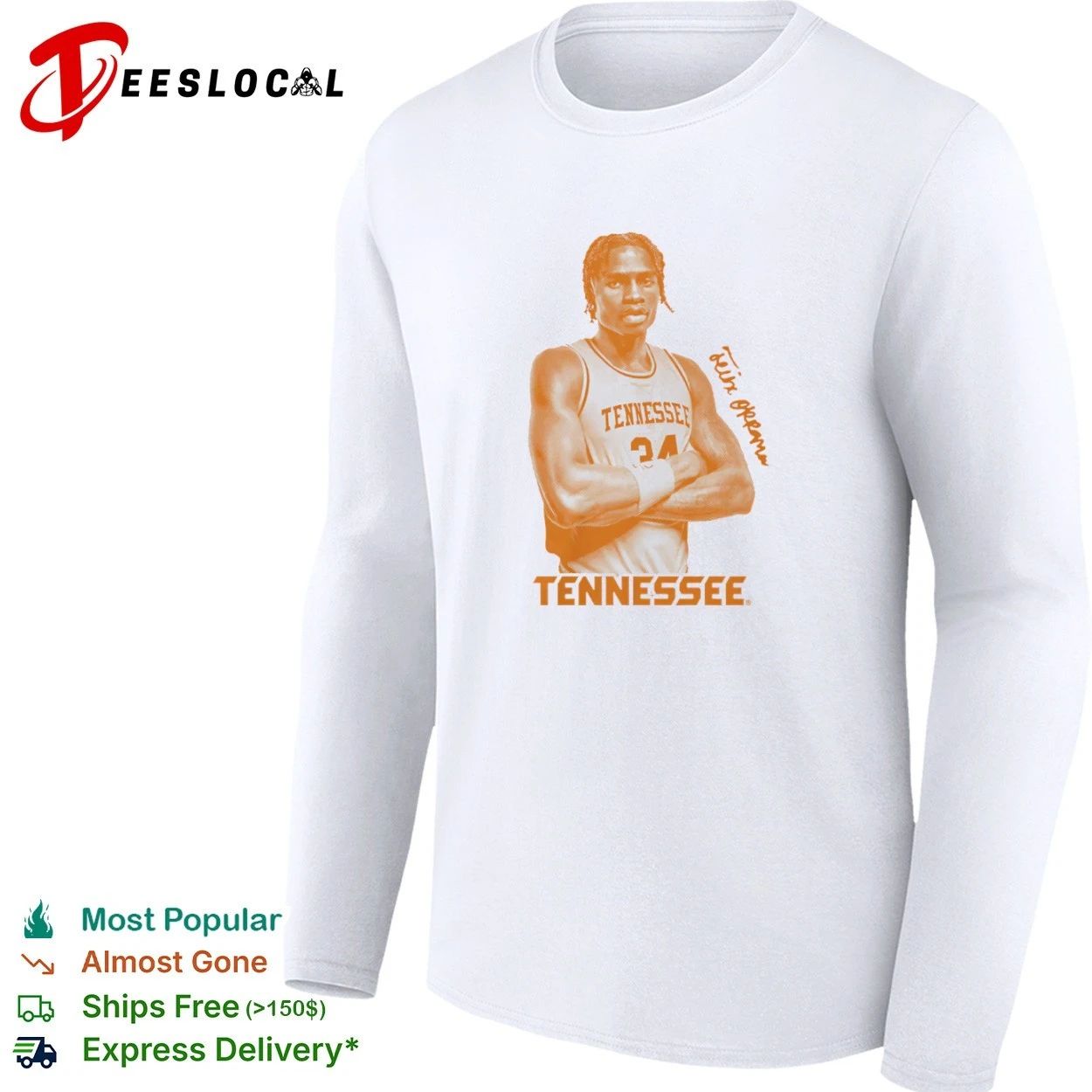 Zakai Zeigler Tennessee Volunteers Basketball T-shirt