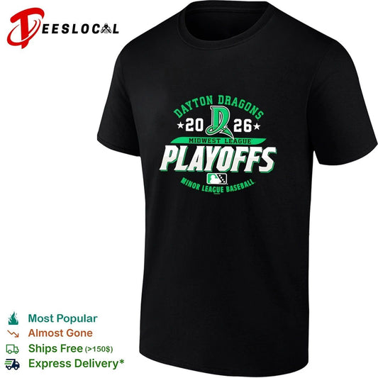Dayton Dragons 2026 Midwest League Playoffs Minor League Baseball T-shirt