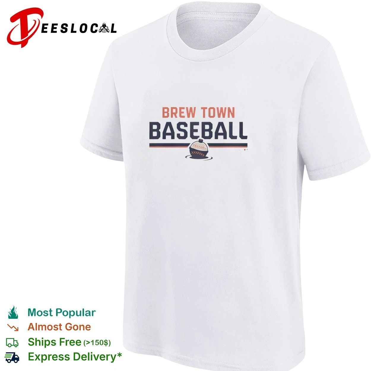 Brew Town Baseball Milwaukee Brewers Beer T-shirt