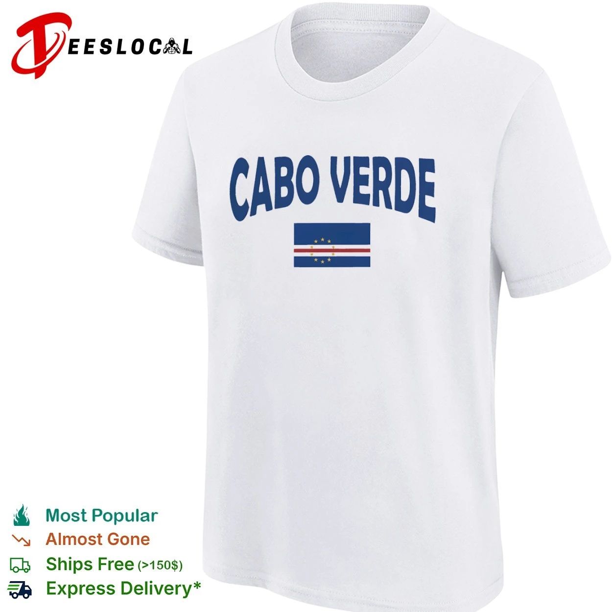 Cabo Verde World Cup Flag Soccer National Team T-shirt