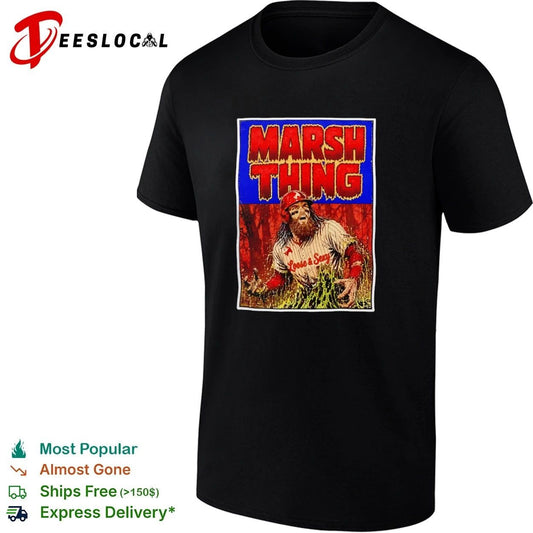 Marsh Thing Philadelphia Phillies MLB 2026 Horror Comic Book Cover Parody T-shirt