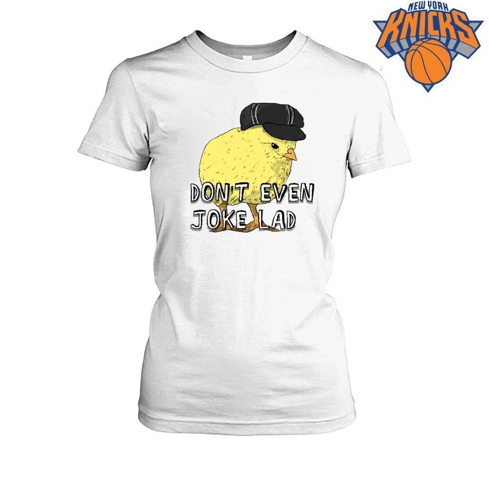 Dont Even Joke Lad Grumpy Yellow Chick Wearing Newsboy Cap Funny Meme Shirt