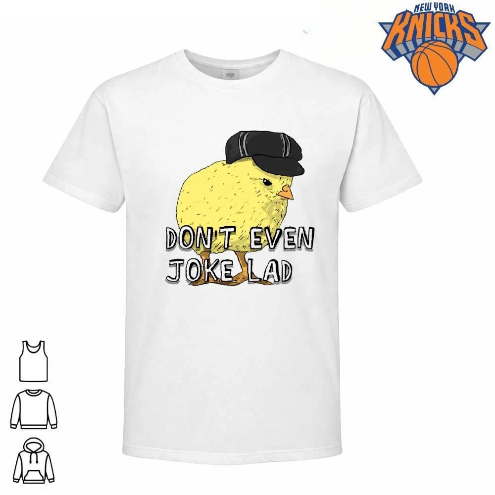 Dont Even Joke Lad Grumpy Yellow Chick Wearing Newsboy Cap Funny Meme Shirt