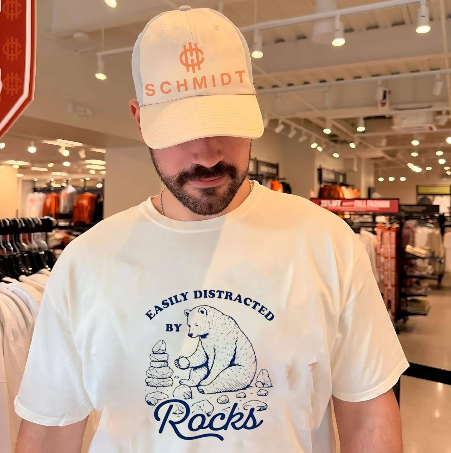 Easily Distracted by Rocks bear nature cairn shirt