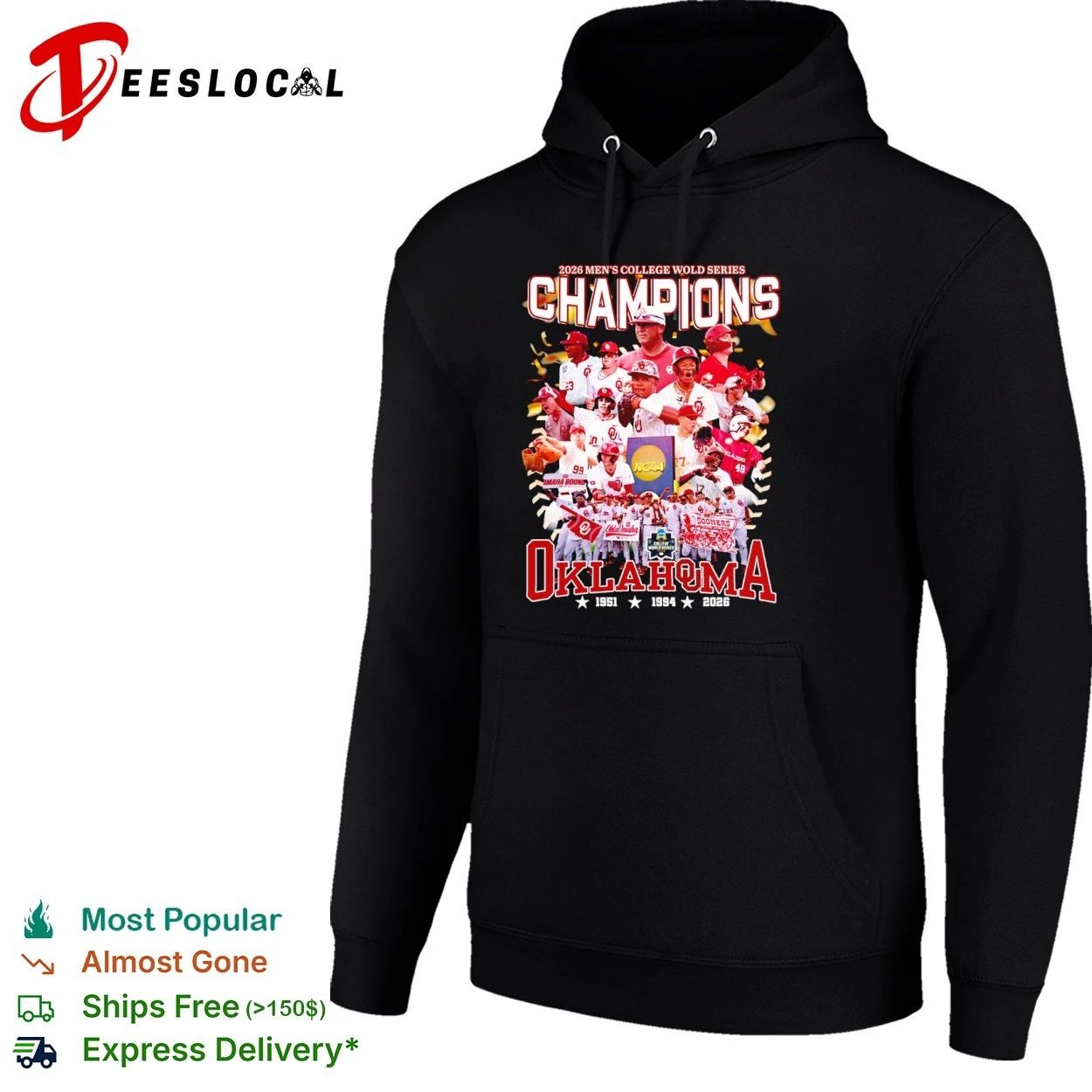 Oklahoma Sooners 2026 Men’s College World Series Champions T-shirt