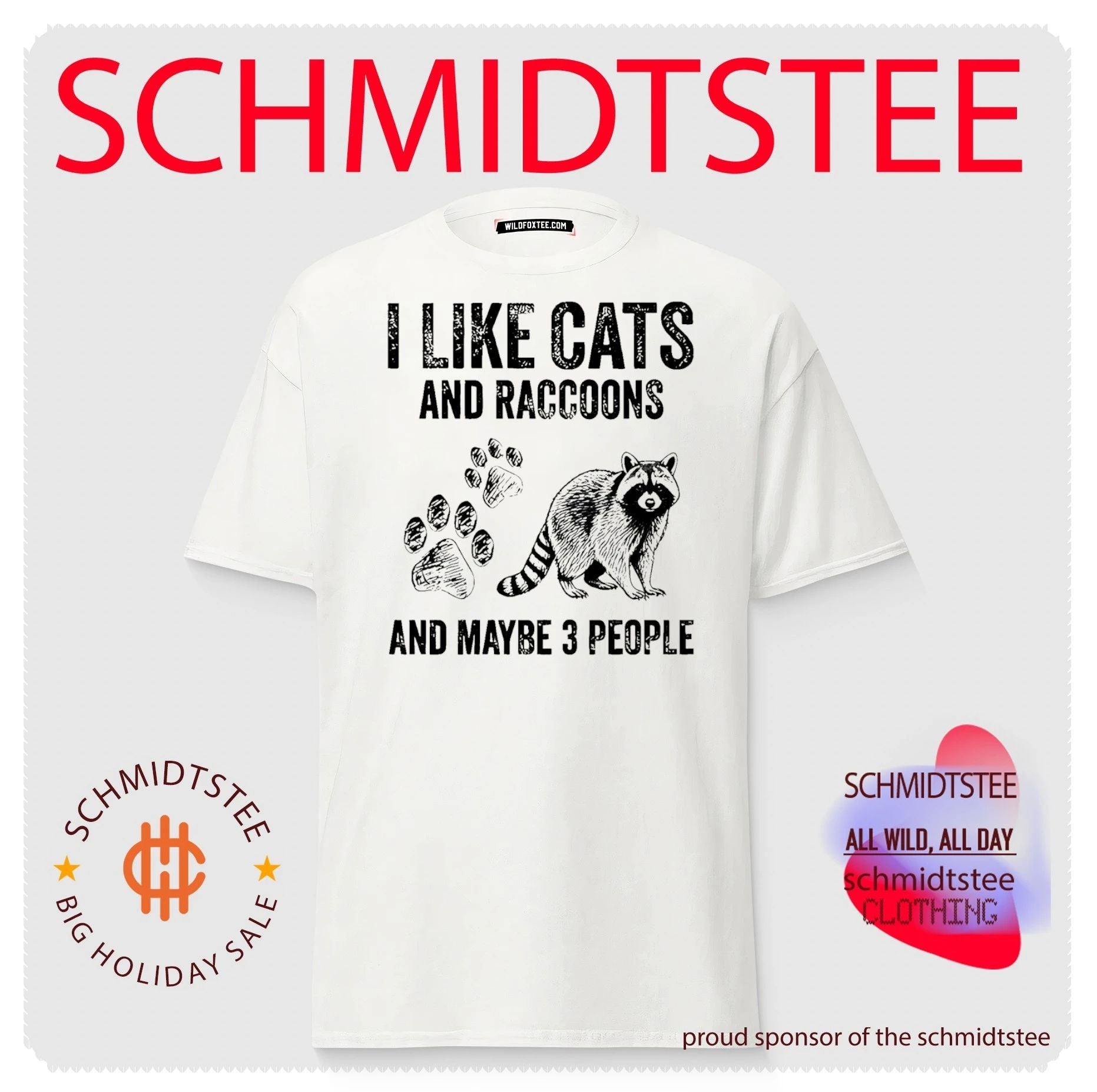 I like cats and raccoons and maybe 3 people vintage shirt