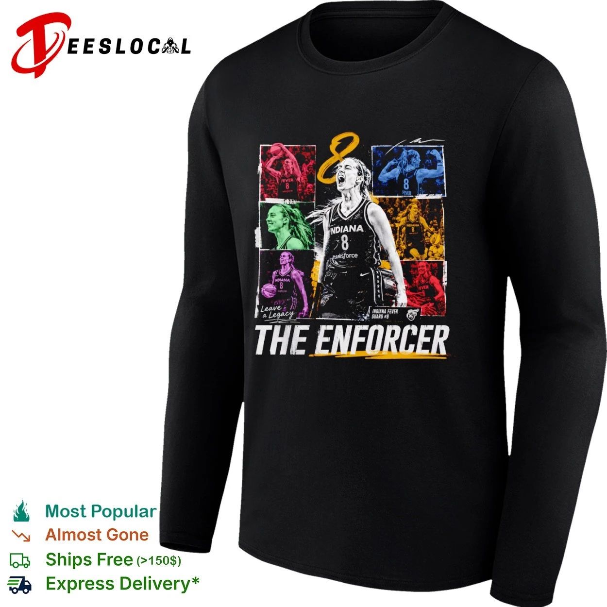 Sophie Cunningham Indiana Fever The Enforcer Leave a Legacy Guard 8 T-shirt
