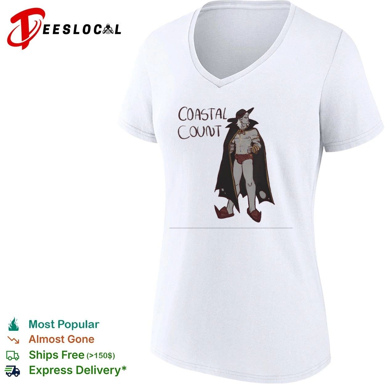 Coastal Count vampire fantasy character T-shirt