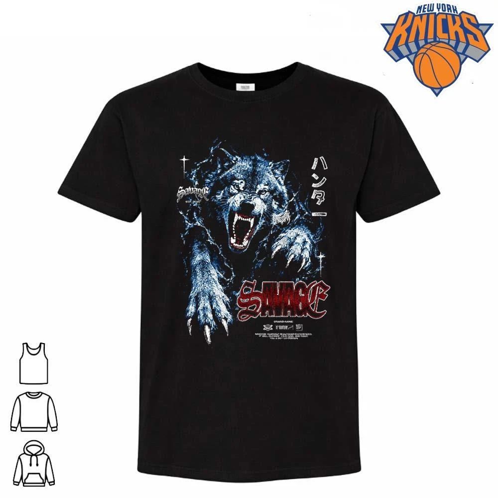 Savage Werewolf Blue Lightning Angry Wolf Head Streetwear Goth Shirt