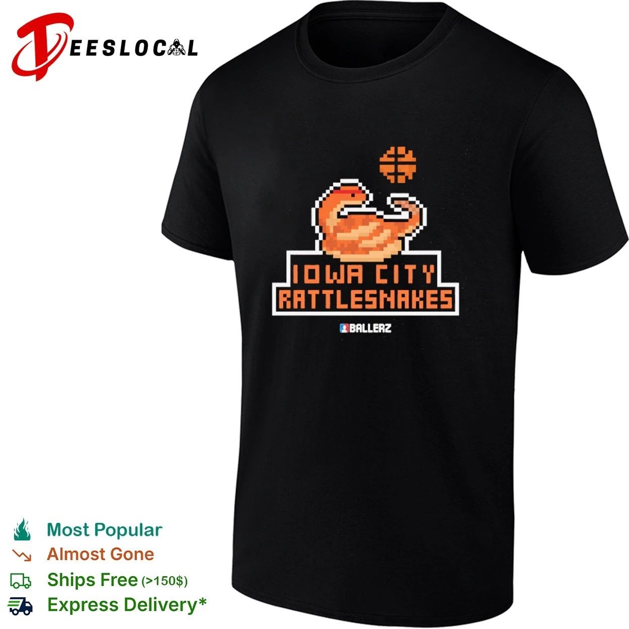 Iowa City Rattlesnakes Ballerz basketball T-shirt