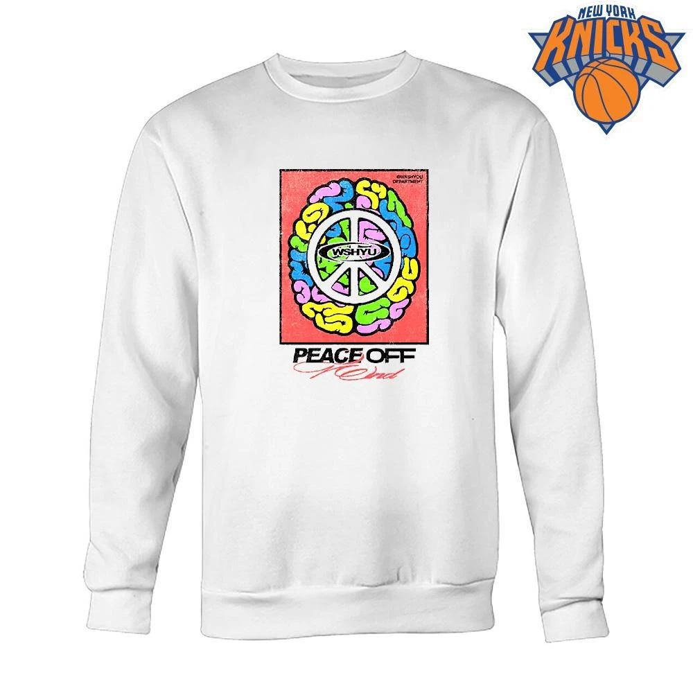 Colorful Peace Off The Mind Brain Graphic Print Pop Art Style Streetwear Tee Shirt