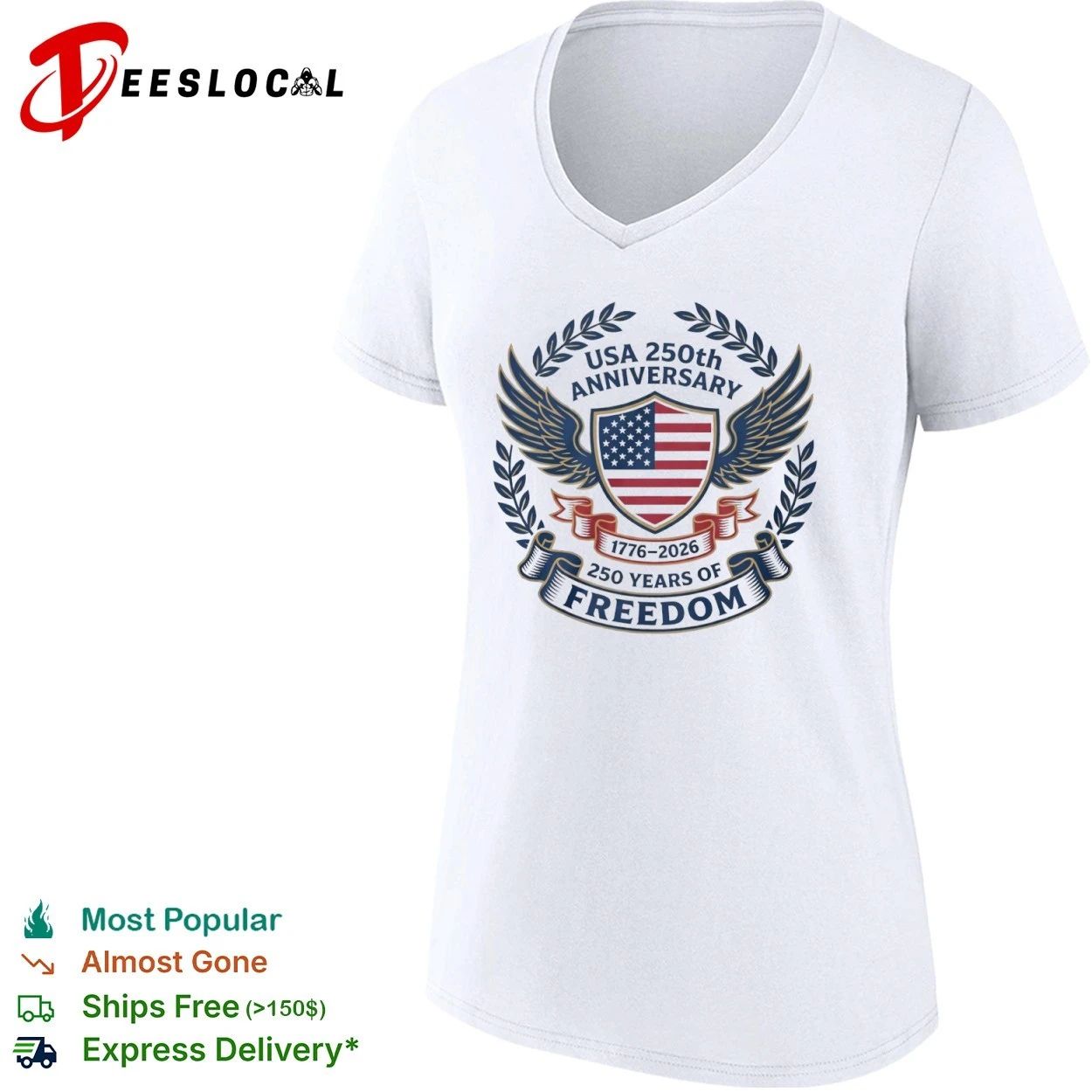 USA 250th Anniversary 1776-2026 250 Years of Freedom T-shirt