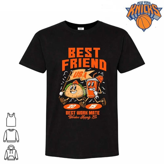 Friend USA Best Work Mate Worker Supply Co Taco Soda Cartoon Retro Shirt