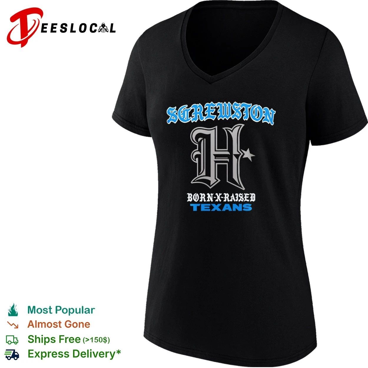 Screwston Born-X-Raised Texans Houston Texans T-shirt