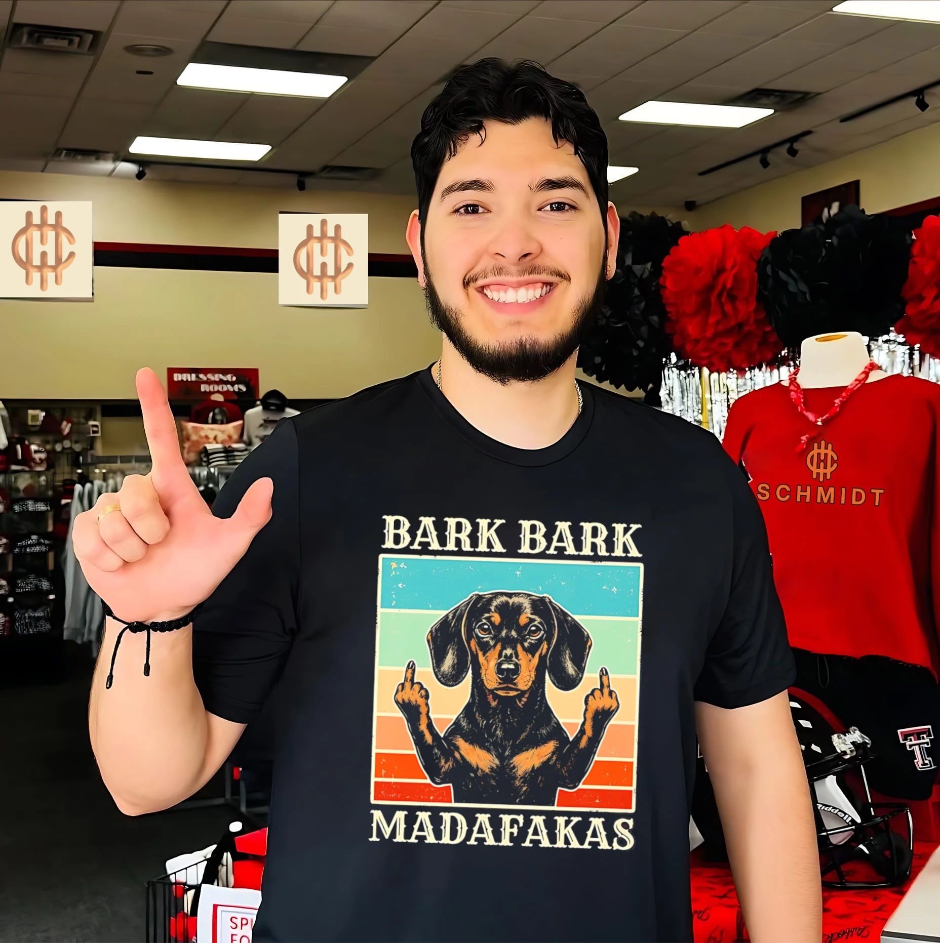 Bark Bark Madafakas middle finger dog funny shirt