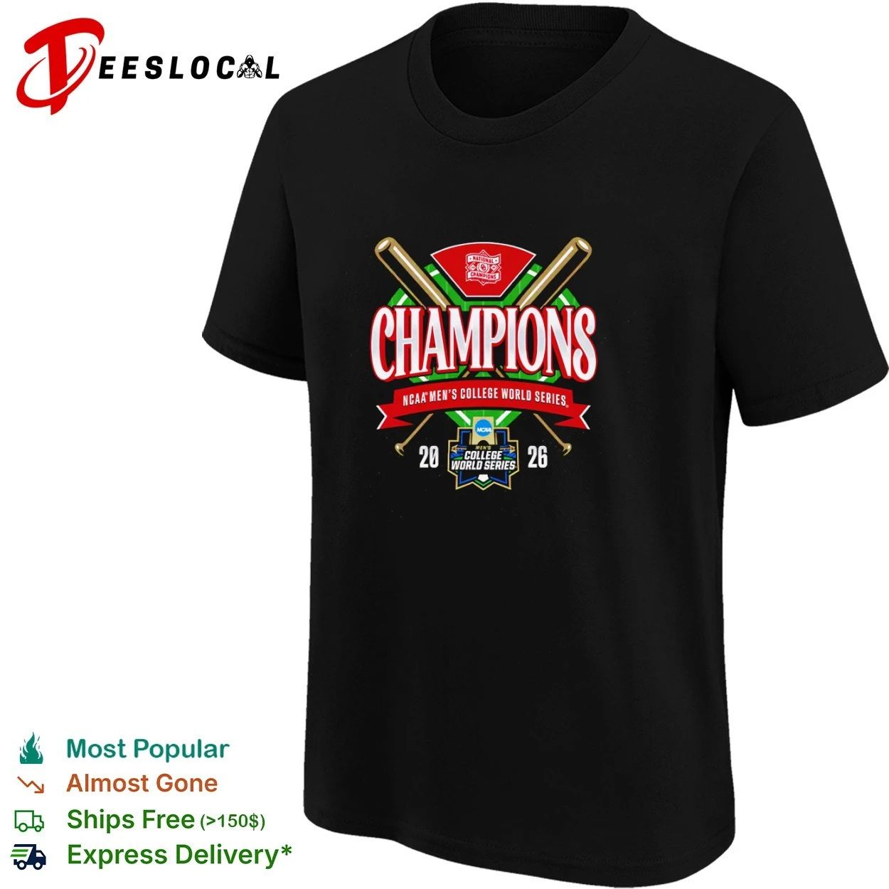 Champions NCAA Men’s College World Series 2026 T-shirt