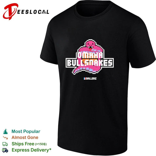 Omaha Bullsnakes Ballerz Pixel Art Snake T-shirt