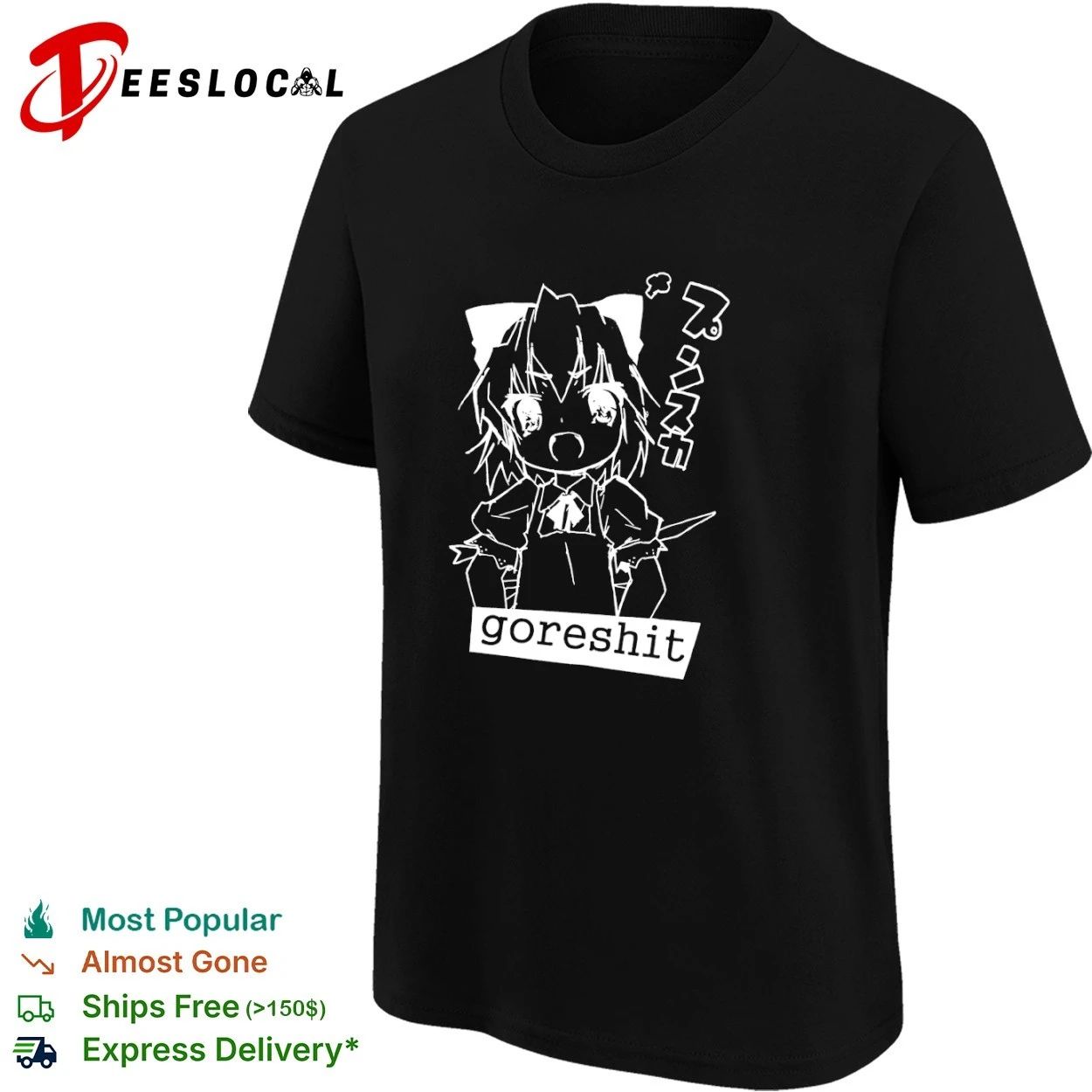 Goreshit Anime Girl breakcore electronic T-shirt