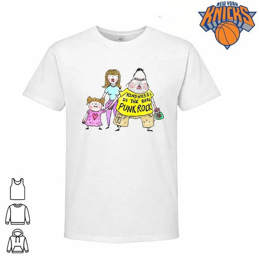 Kindness Is The Real Punk Rock Meme Funny Family Illustration Shirt