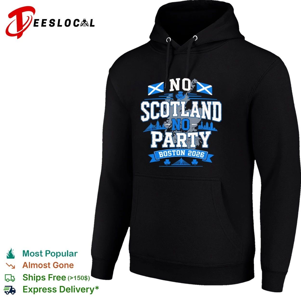 No Scotland No Party Boston 2026 Soccer T-shirt