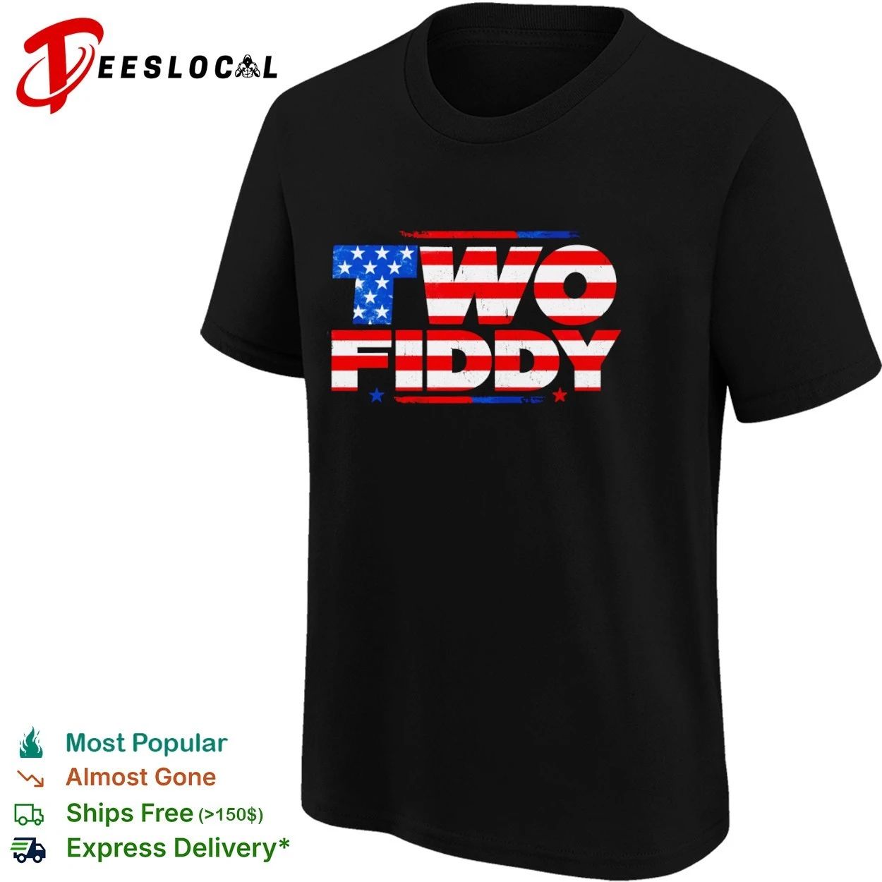 Two Fiddy American Flag south park funny T-shirt