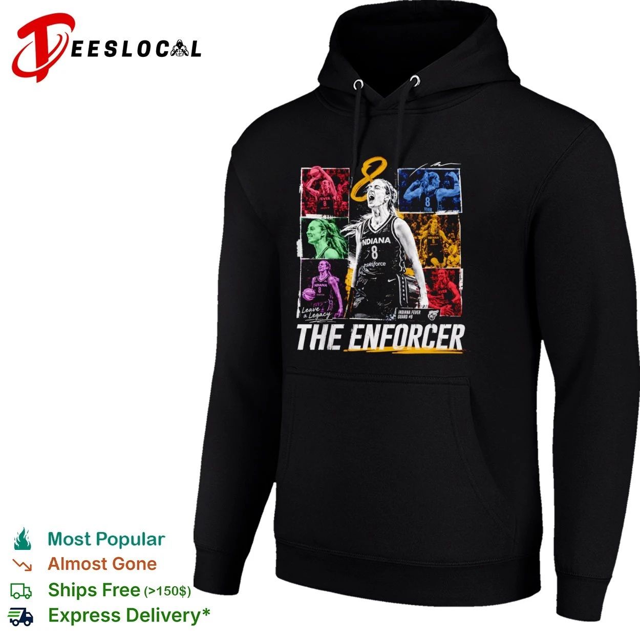 Sophie Cunningham Indiana Fever The Enforcer Leave a Legacy Guard 8 T-shirt