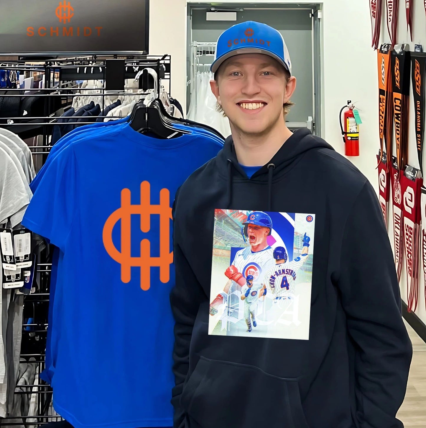 Chicago Cubs Pete Crow Armstrog in multiple action poses shirt