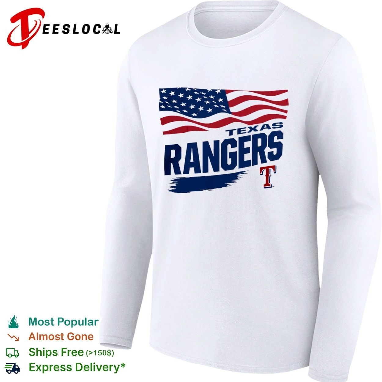 Texas Rangers Waving Flag Texas Rangers Starter T-shirt