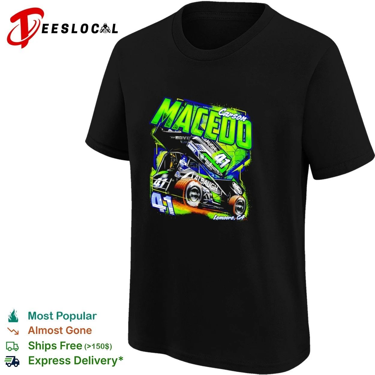 Carson Macedo 41 Albaugh Sprint Car Lemoore CA T-shirt