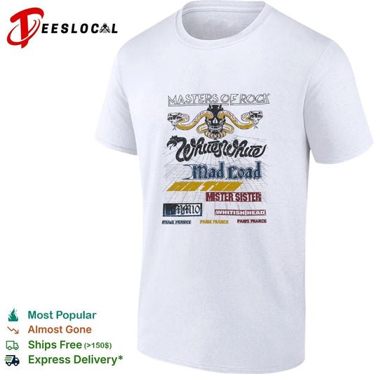 Masters of Rock Whitesnake Mad Load Mister Sister Whitish Head Paris France T-shirt